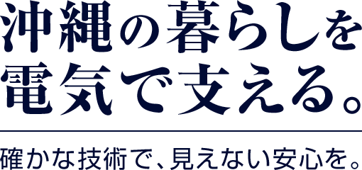 沖縄の暮らしを電気で支える